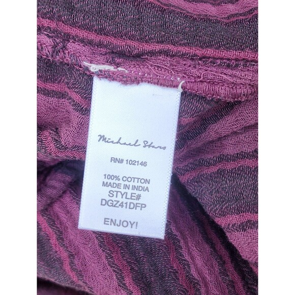 Michael Stars Women Leo Plaid Gauze Button Down Long Sleeve Shirt Sz XL - Picture 10 of 10